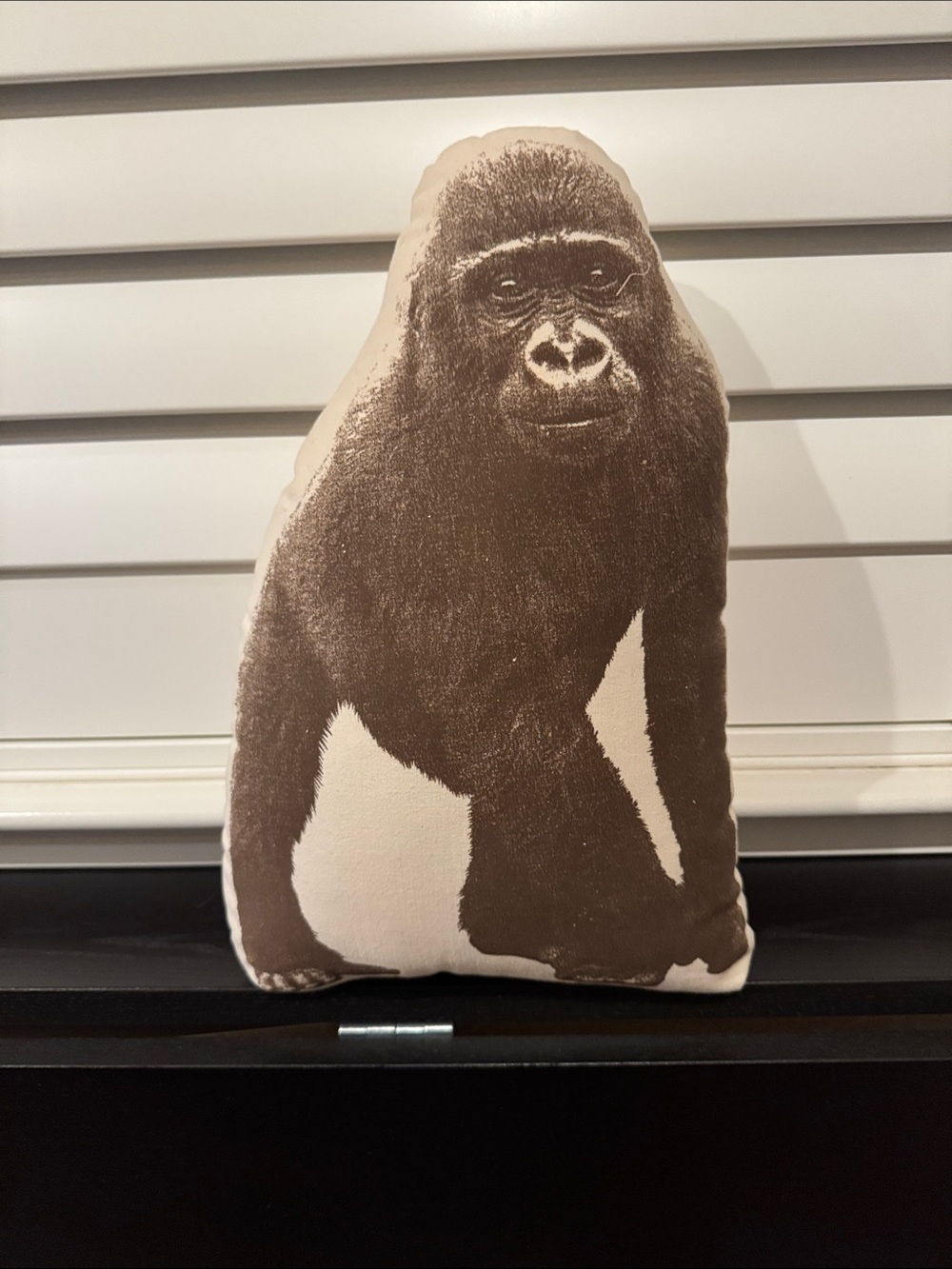 Decorative Gorilla Throw Pillow - Brown and Cream Salvor Fauna